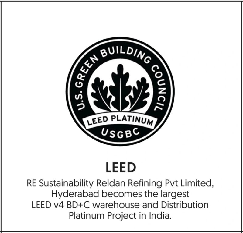 Re Sustainability Reldan Achieves LEED Platinum Certification